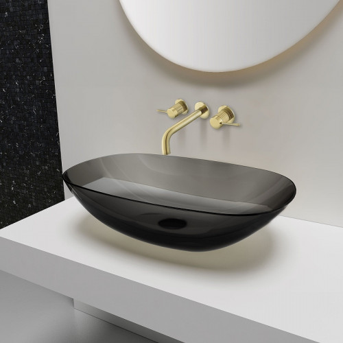 Смеситель для раковины Vincea Groove VBFW-4G1BG4 Брашированное золото латунь встраиваемый