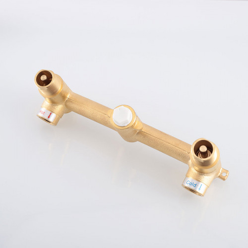 Смеситель для раковины Vincea Groove VBFW-4G1BG4 Брашированное золото латунь встраиваемый