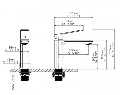 Смеситель для раковины Vincea Core VBF-4CO1CH цвет Хром
