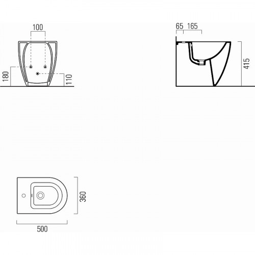 Биде GSI Pura 8869111 Белое
