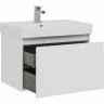 Тумба с раковиной Aquanet Nova Lite 75 245243 подвесная Белая глянцевая МДФ / ЛДСП