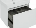 Тумба с раковиной Aquanet Nova Lite 75 245243 подвесная Белая глянцевая МДФ / ЛДСП