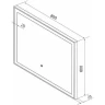 Зеркало Континент Frame 800x600 ЗЛП183 с подсветкой с сенсорным выключателем