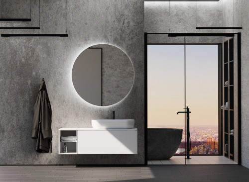 Зеркало SanVit Арт 90 zart90 с подсветкой с инфракрасным выключателем стекло