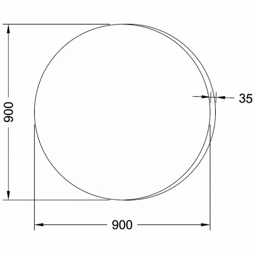 Зеркало SanVit Арт 90 zart90 с подсветкой с инфракрасным выключателем стекло