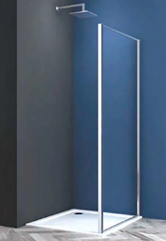 Душевая перегородка CeramaLux 90 CL90 профиль цвет Хром стекло прозрачное