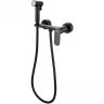 Гигиенический душ со смесителем Haiba HB5516-7 Черный матовый латунь на стену