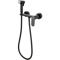 Гигиенический душ со смесителем Haiba HB5516-7 Черный матовый латунь на стену
