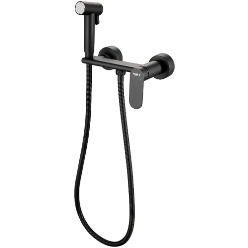 Гигиенический душ со смесителем Haiba HB5516-7 Черный матовый латунь на стену
