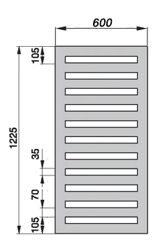 Водяной полотенцесушитель Zehnder Metropolitan Bar MEP-120-060 Белый