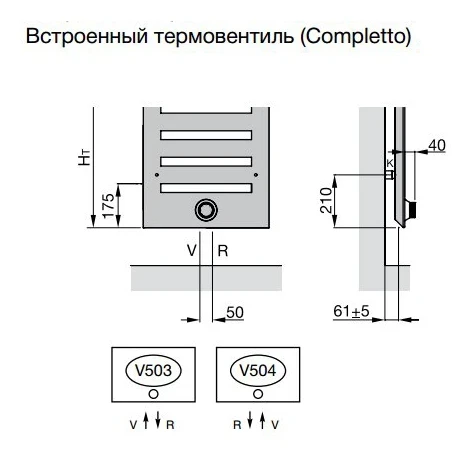 Водяной полотенцесушитель Zehnder Metropolitan Bar MEP-120-060 Белый