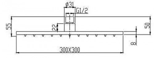 Верхний душ Splendy Feeling S FS212X300S1BM цвет Черный матовый
