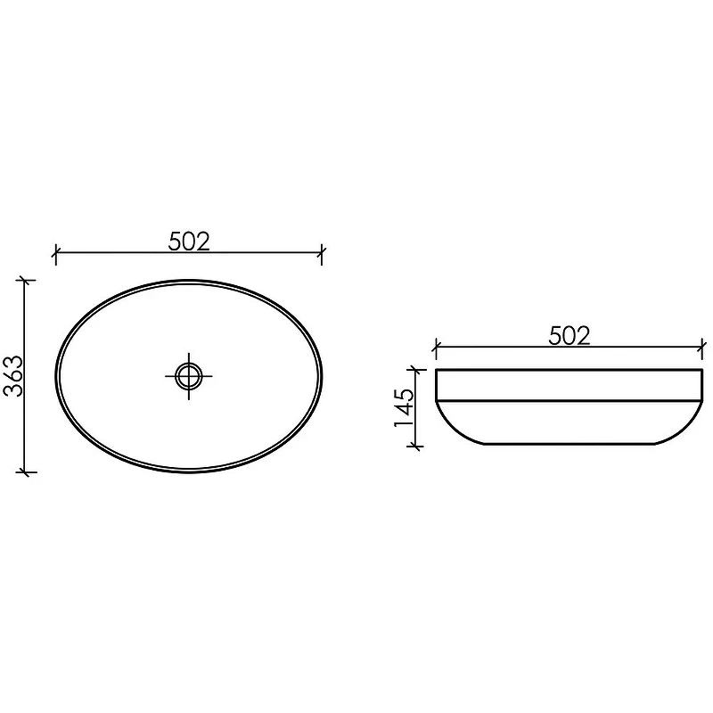 Раковина-чаша Ceramicanova Element 50 CN6056MC Капучино матовая фарфор накладная