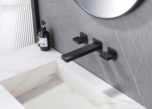 Смеситель для раковины Abber Daheim AF82122B Черный матовый латунь встраиваемый