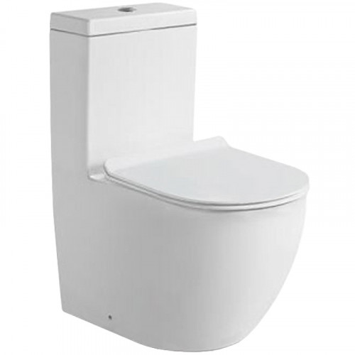 Унитаз моноблок SantiLine SL-5011 с сиденьем Микролифт фаянс напольный