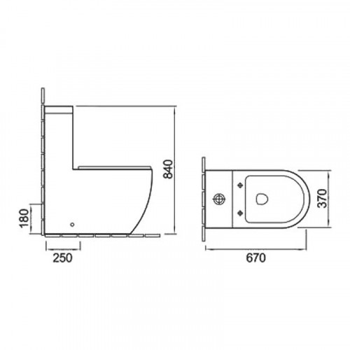 Унитаз моноблок SantiLine SL-5011 с сиденьем Микролифт фаянс напольный