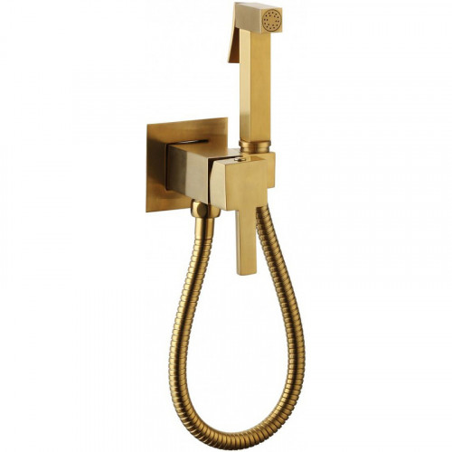 Гигиенический душ со смесителем CeramaLux KBS/007 Золото матовое латунь встраиваемый