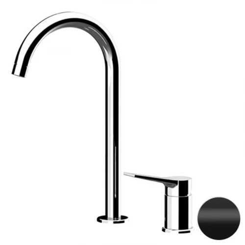 Смеситель для раковины Remer Slash Dot SL57LNO цвет Черный матовый