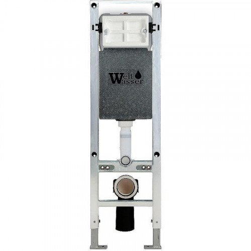 Комплект унитаза с инсталляцией WeltWasser AMBERG 350 ST + ERLENBACH 004 GL-WT + AMBERG RD-WT 10000006508 цвет Белый глянцевый с сиденьем Микролифт и клавишей смыва цвет Белый