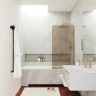 Шторка на ванну Maybah Glass MGV-73-2у 500x1400 в узком профиле Бронза стекло бронзовое матовое