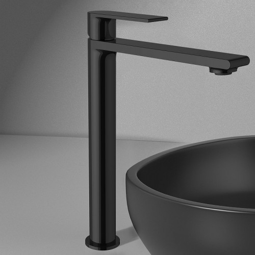 Смеситель для раковины Vincea Vogue VBF-1V2MB Черный матовый латунь