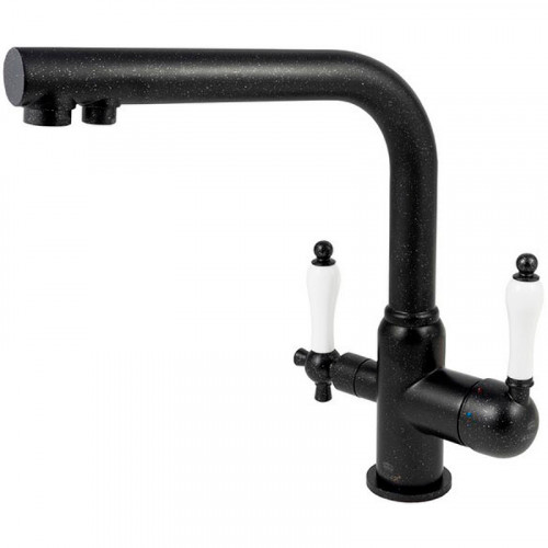 Смеситель для кухни Kaiser Vincent 31144-2 Черный мрамор латунь