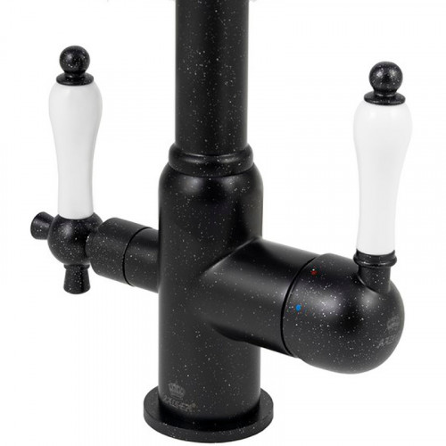 Смеситель для кухни Kaiser Vincent 31144-2 Черный мрамор латунь