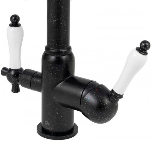 Смеситель для кухни Kaiser Vincent 31144-2 Черный мрамор латунь