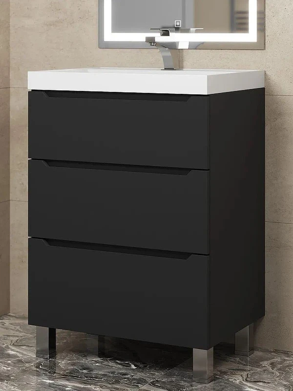 Тумба под раковину Uperwood Tanos 60 291020332 цвет Черный матовый