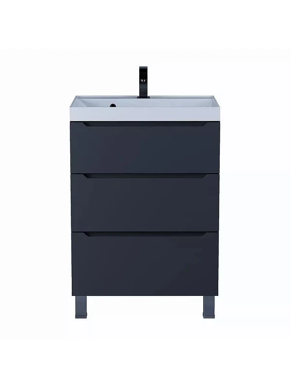 Тумба под раковину Uperwood Tanos 60 291020332 цвет Черный матовый