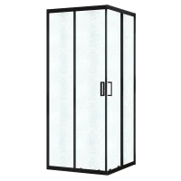 Душевой уголок Azario Paris 100х100 AZ-R06-100-MB-CHC профиль Черный матовый стекло Шиншила