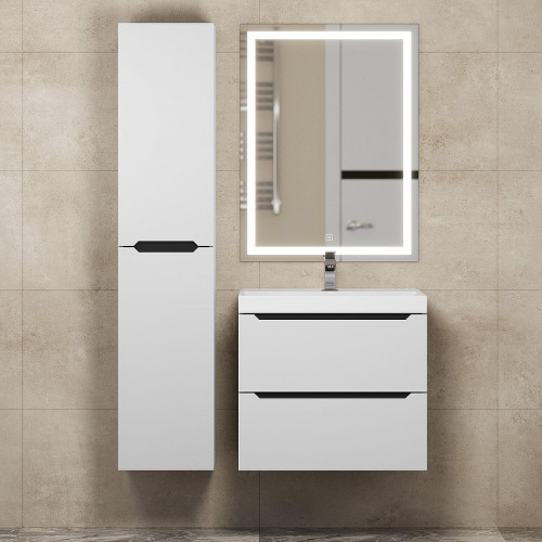 Шкаф пенал Uperwood Tanos 33 29102022511 подвесной цвет Белый матовый Графит матовый