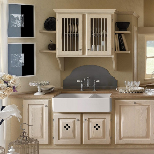 Кухонная мойка Kerasan Hannah Oxfordshire 100 543101 Белая керамика встраиваемый