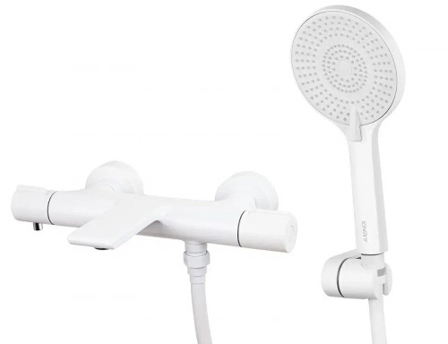 Смеситель для ванны Kaiser Serio 05322-14 с термостатом цвет Белый матовый