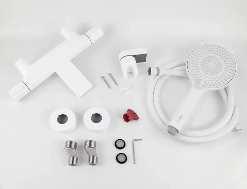 Смеситель для ванны Kaiser Serio 05322-14 с термостатом цвет Белый матовый