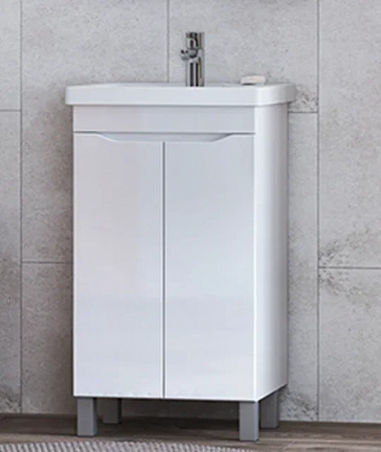 Тумба под раковину Vigo Grani 50 tn.GRI.FOS.50.2D Белая МДФ / ЛДСП