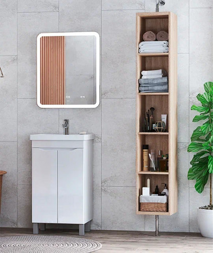 Тумба под раковину Vigo Grani 50 tn.GRI.FOS.50.2D Белая МДФ / ЛДСП