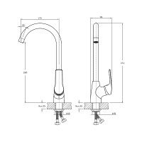 Смеситель для кухни Koller Pool Twist TW0500