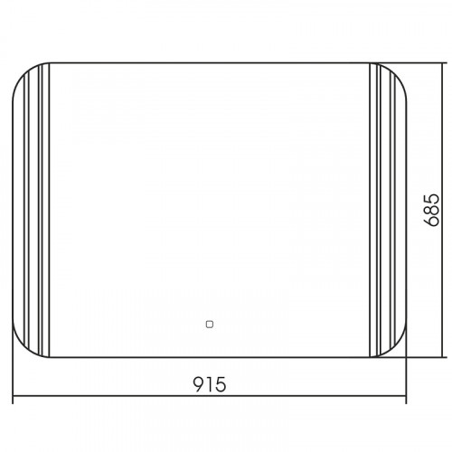 Зеркало Abber See 92 AG6101S с подсветкой с сенсорным выключателем и диммером стекло