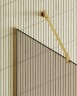 Душевая перегородка Maybah Glass MGD-702-3у 690x1950 в узком профиле Золото стекло бронзовое