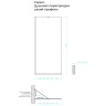 Душевая перегородка Maybah Glass MGD-702-3у 690x1950 в узком профиле Золото стекло бронзовое