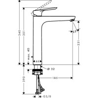 Смеситель для раковины Hansgrohe Logis E 71162000 Хром латунь на столешницу