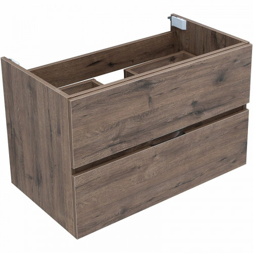 Тумба под раковину Aquanet Алвита New 80 334186 подвесная Дуб веллингтон табак МДФ / ЛДСП