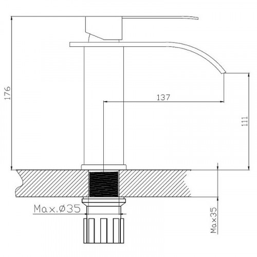 Смеситель для раковины Haiba HB12815 Нержавеющая сталь