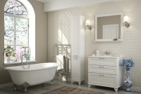 Тумба под раковину Aquaton Леон 80 Н 1A187801LBPS0 Дуб белый МДФ / ЛДСП