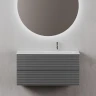 Тумба под раковину Sancos Folk 100 R FL100RGS подвесная Grey soft МДФ / ЛДСП