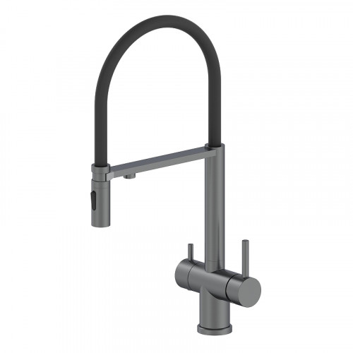 Смеситель для кухни Oliveeka K OL-458009-BGM цвет Оружейный металл матовый