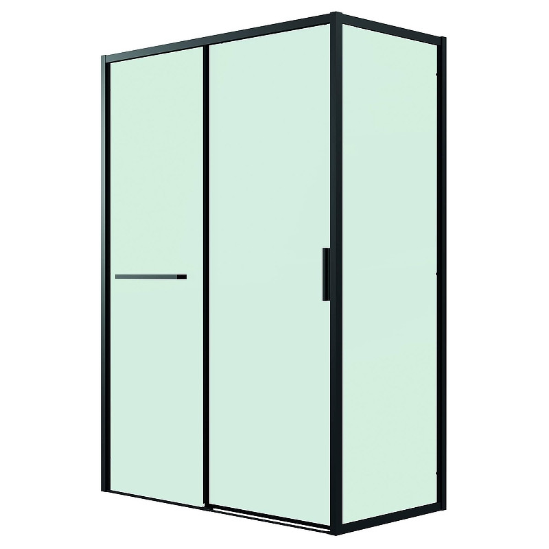 Душевая стенка Grossman Style 100 200.K33.05.100.21.00 профиль Черный матовый стекло прозрачное