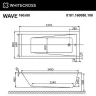 Акриловая ванна Whitecross Wave 160x80 0101.160080.100.SOFT.WH с гидромассажем