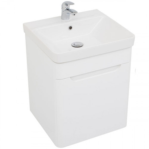 Тумба под раковину Aquanet София 50 201745 подвесная Белый глянец МДФ / ЛДСП